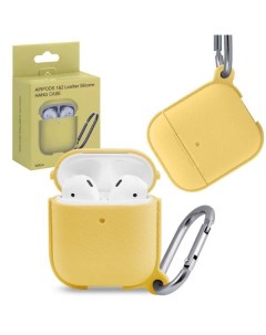Чехол AirPods 1 2 leather Silicone yellow Nobrand