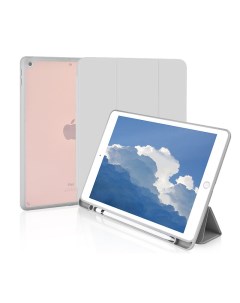 Чехол подставка Crystal для Apple iPad 10 2 iPad 7 iPad 8 iPad 9 серый Slimcase