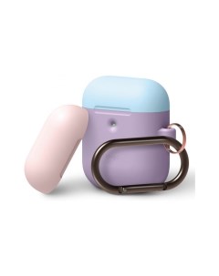 Чехол для AirPods wireless DUO Lavender с крышками Pink и Pastel Blue Elago