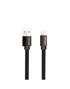 Дата кабель USB 2 1A для Type C плоский K20a нейлон 1м Black More choice