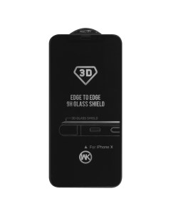 Защитное стекло для iPhone X Thunder Series 3D Curved Edge Tempered Glass черное Wk