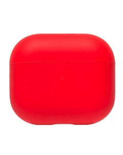 Чехол для кейса наушников Apple AirPods 3 силиконовый тонкий красный Promise mobile