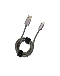 Кабель Lightning to USB Cable Leather Series 1 м Gray Dorten