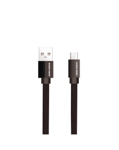 Дата кабель K20m USB 2 1A для micro плоский USB нейлон 1м Black More choice