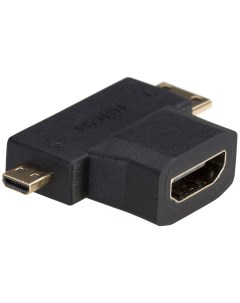 Переходник HDMI F miniHDMI M microHDMI M Smartbuy