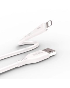 Кабель USB CB 107 U8 1 0 W USB 8pin DATA оплетка пластик с тиснением белый Wiiix