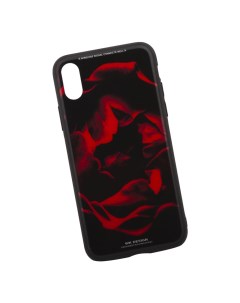 Чехол для iPhone X Azure Stone Series Glass Protective Case бутон красной розы Wk