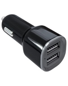 Зарядное устройство автомобильное RED LINE AC 1A 2 порта USB выходный ток 1А черное Nobrand