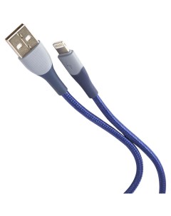 Кабель U77 USB to Apple Lightning 1 2m с подсветкой Blue Usams