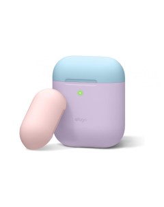 Чехол для AirPods Lavender с крышками Pink и Pastel Blue Elago