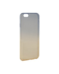 Чехол крышка для Apple iPhone 6 6S жёлто синий силикон прозрачный Case