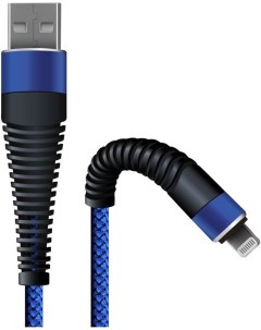 Кабель Fishbone Lightning m USB A m 1м синий 38509 Borasco