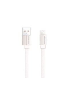 Дата кабель USB 2 1A для micro плоский USB K20m нейлон 1м White More choice
