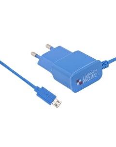 Сетевое зарядное устройство LP Micro USB 2 1A синий Liberty project