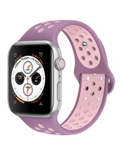 Ремешок Silicone Sport для Apple Watch 42 44mm purple pink Krutoff