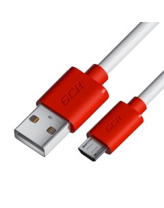 Кабель USB MicroUSB 50cm White Red 53214 Gcr