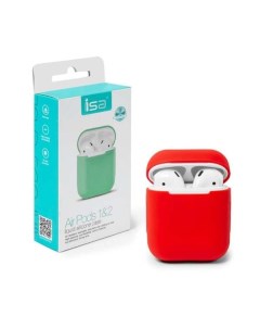 Чехол Airpods Silicon Case 1 2 Red Isa