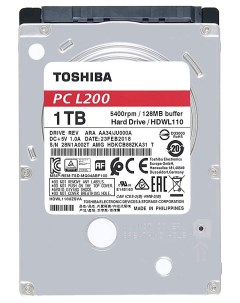 Жесткий диск L200 1ТБ HDWL110UZSVA Toshiba