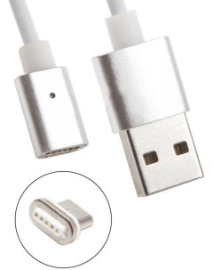 Дата кабель Magnetic Cable USB Micro USB 2 4А 1 м белый Charge&sync