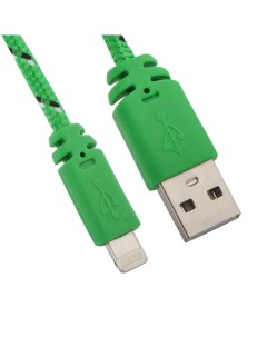 Кабель USB LP для Apple iPhone iPad Lightning 8 pin в оплетке зеленый Liberty project