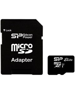 Карта памяти Elite Gold microSDXC 64GB адаптер SP064GBSTXBU1V1GSP Silicon power