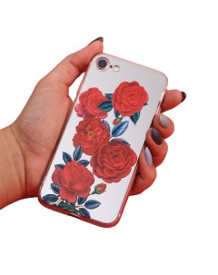 Чехол для телефона iPhone 7 с зеркальным эффектом Розы 6 5x14 см Like me