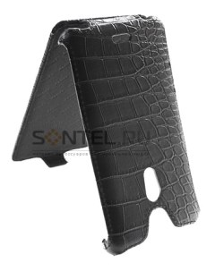 Чехол книжка Armor для Sony Xperia TX крокодил черный Armor case