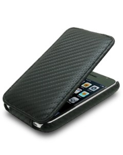 Чехол для Apple iPhone 3GS 3G Jacka Type черный карбон Melkco
