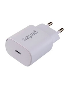 Сетевое зарядное устройство USB Type C White I4639 Perfeo
