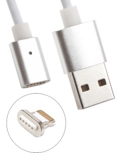 Дата кабель Magnetic Cable USB Lightning 8 pin 2 4А 1 м белый Charge&sync