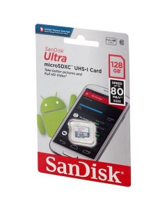 Флеш карта microSDXC 128 ГБ UHS I SANDISK Ultra 80 w o adapter Nobrand