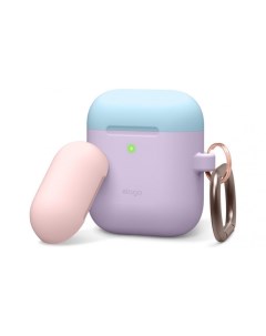 Чехол для AirPods Lavender с крышками Pink и Pastel Blue Elago