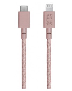 Кабель USB Type C Lightning 3 м розовый Native union
