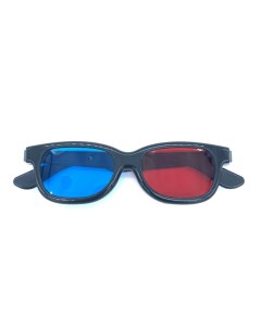 Анаглифные 3D очки аналоговые с красно синими линзами черные Box69