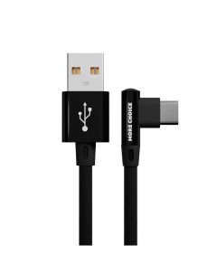 Дата кабель K27a USB Type C нейлон 2 1A 1 м Black More choice