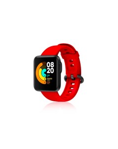 Ремешок классический силиконовый для Xiaomi Mi Watch Lite красный Df