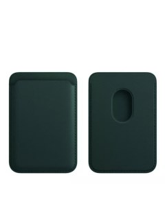 Картхолдер кожаный бумажник съемный магнитный MagSafe Wallet для iPhone темно зеленый Nobrand