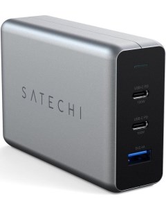 Сетевое зарядное устройство Compact Gan Charger 1 USB 2 USB Type C 20 A grey Satechi