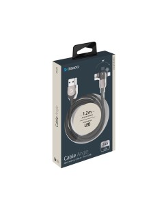 Дата кабель USB A micro USB поворотный 180 черный 72324 Deppa