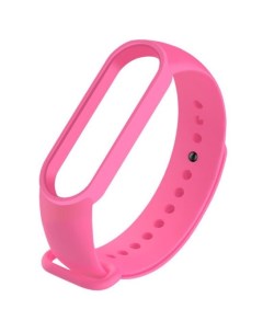 Ремешок силиконовый для фитнес браслета Xiaomi Mi Band 5 розовый Aks-guard