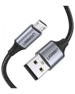 Кабель US290 60146 USB 2 0 A to Micro USB 1м серо черный Ugreen