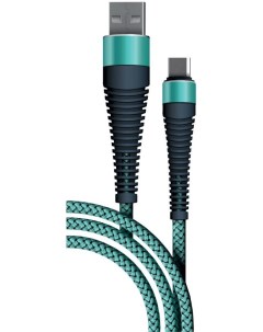 Кабель Fishbone micro USB B m USB A m 1м мятный 38502 Borasco