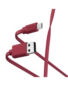 Кабель microUSB m USB A m 1м красный 00187227 Hama
