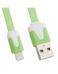 USB кабель LP для Apple iPhone iPad Lightning 8 pin плоский узкий зеленый европакет Liberty project