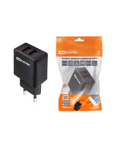 Сетевое зарядное устройство TDM SQ1810 0021 СЗУ 4 2 1 А 2 USB черный Tdm еlectric