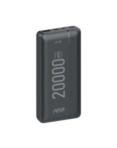Внешний аккумулятор MX Pro 20000 20000 мАч 3A USB QC PD черный Hiper