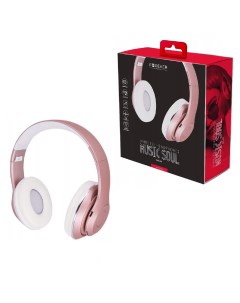 Беспроводные наушники Bluetooth headphones Music Soul BHS 300 pink Forever