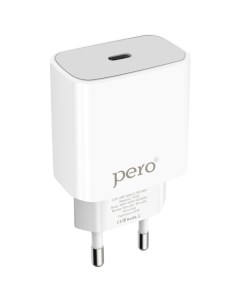 Сетевое зарядное устройство TC03 USB Type C 3 А 18W быстрая зарядка белый Péro
