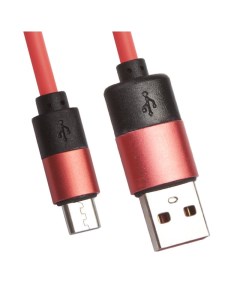 USB кабель LP Micro USB круглый soft touch металлические разъемы розовый европакет Liberty project