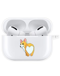 Чехол Clear Case для AirPods Pro Рисованный корги вид 2 Krutoff